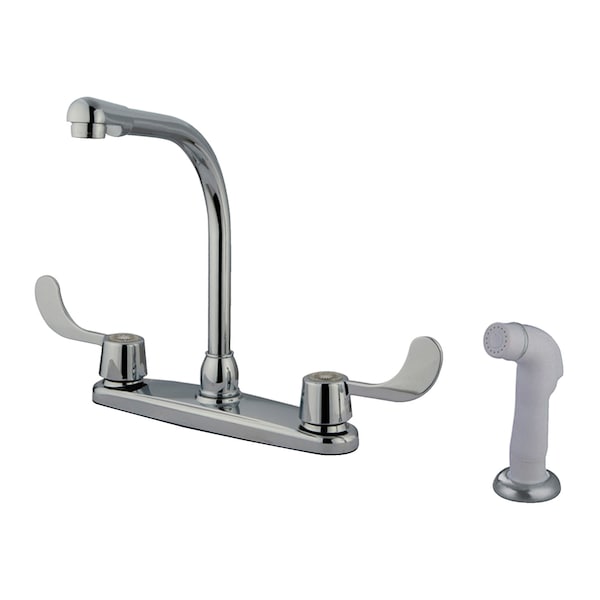 Centerset Kitchen Faucet, Polished Chrome